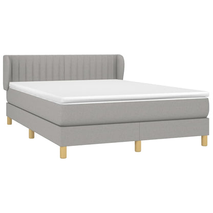 Giroletto a Molle con Materasso Grigio Chiaro 140x190cm Tessuto | homemem39