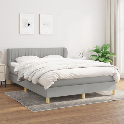Giroletto a Molle con Materasso Grigio Chiaro 140x190cm Tessuto | homemem39