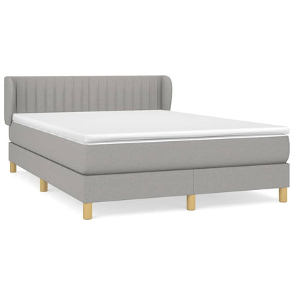 Giroletto a Molle con Materasso Grigio Chiaro 140x200cm Tessuto | homemem39