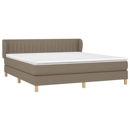 Giroletto a Molle con Materasso Tortora 160x200 cm in Tessuto