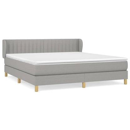 Giroletto a Molle con Materasso Grigio Chiaro180x200 cm Tessuto | homemem39