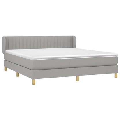 Giroletto a Molle con Materasso Grigio Chiaro180x200 cm Tessuto | homemem39