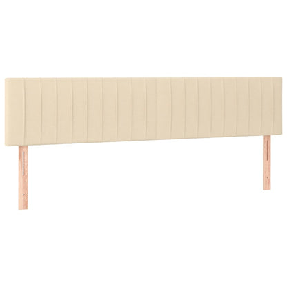Giroletto a Molle con Materasso Crema 200x200 cm in Tessuto | homemem39