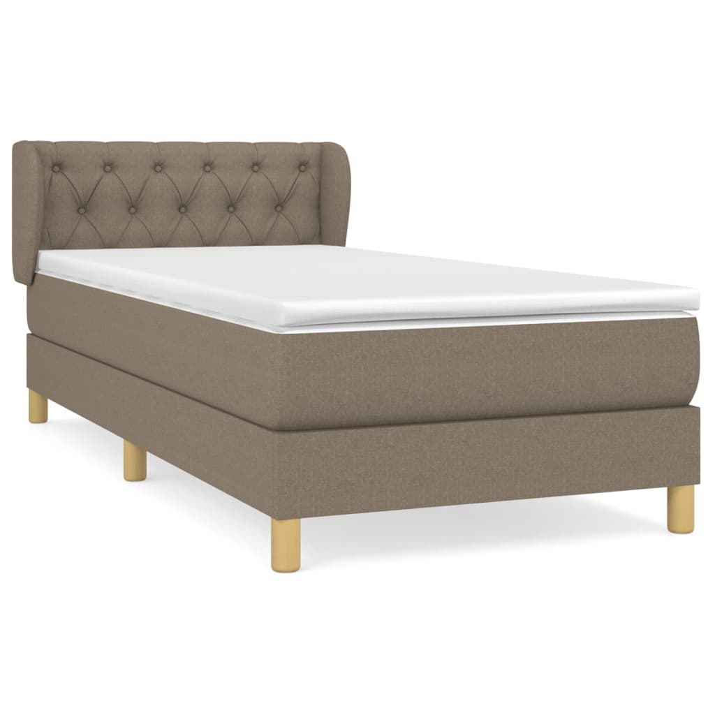 Giroletto a Molle con Materasso Tortora 80x200 cm inTessuto | homemem39
