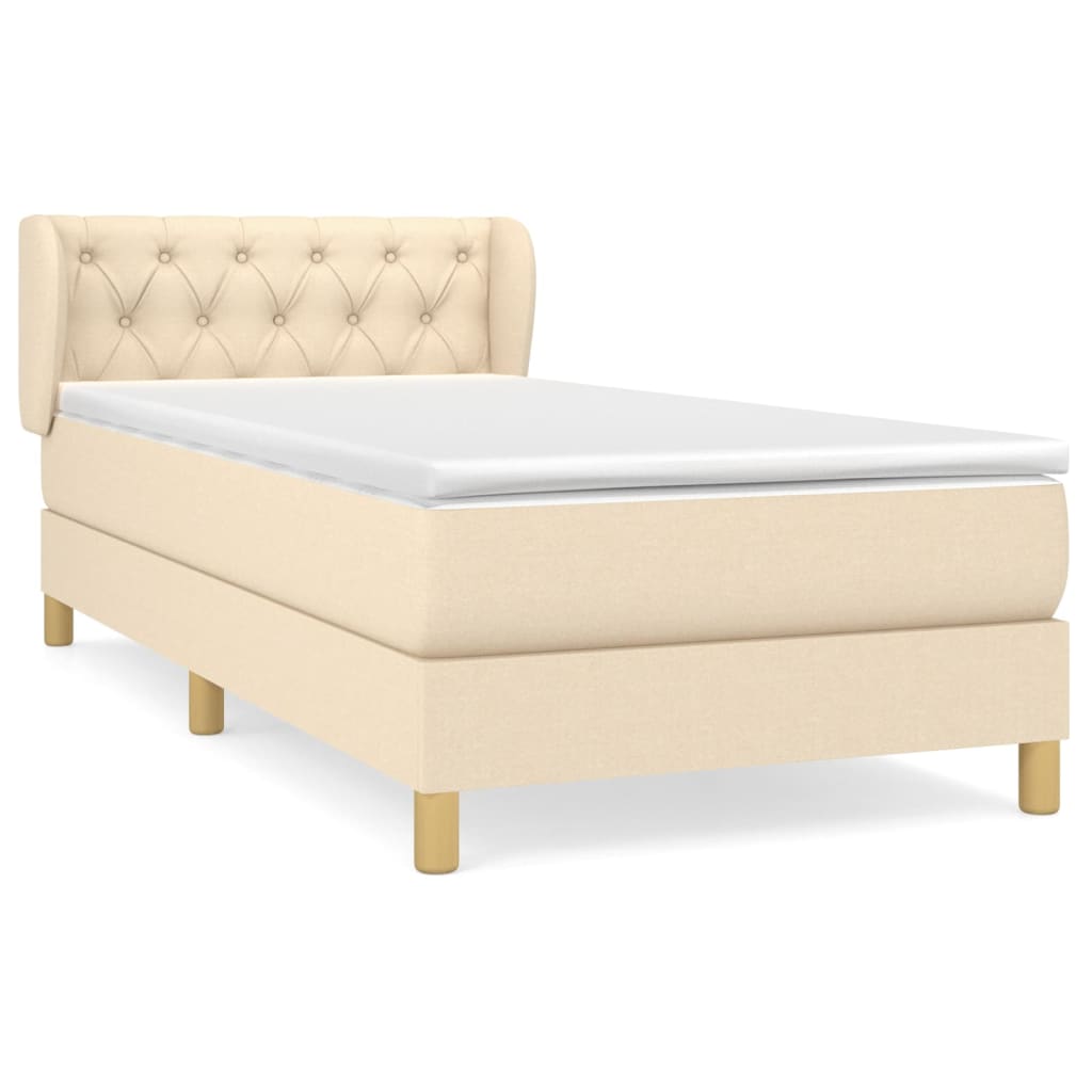 Giroletto a Molle con Materasso Crema 80x200 cm inTessuto | homemem39