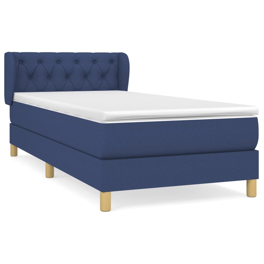 Giroletto a Molle con Materasso Blu 80x200 cm inTessuto | homemem39