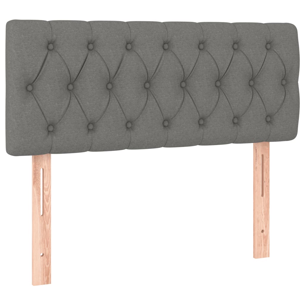 Giroletto a Molle con Materasso Grigio Scuro 90x190 cm Tessuto | homemem39