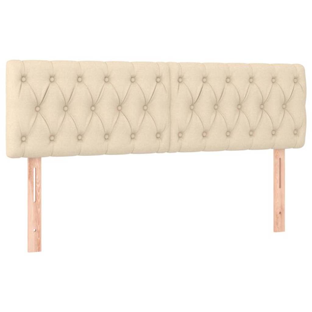 Giroletto a Molle con Materasso Crema 140x19 cm in Tessuto