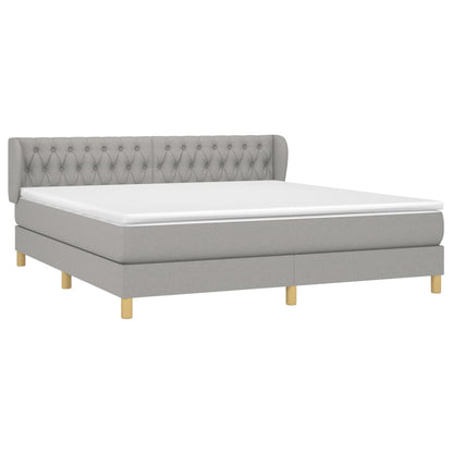 Giroletto a Molle con Materasso Grigio Chiaro180x200 cm Tessuto | homemem39
