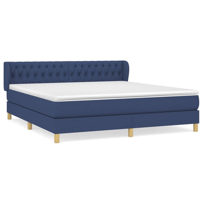 Giroletto a Molle con Materasso Blu 180x200 cm in Tessuto | homemem39
