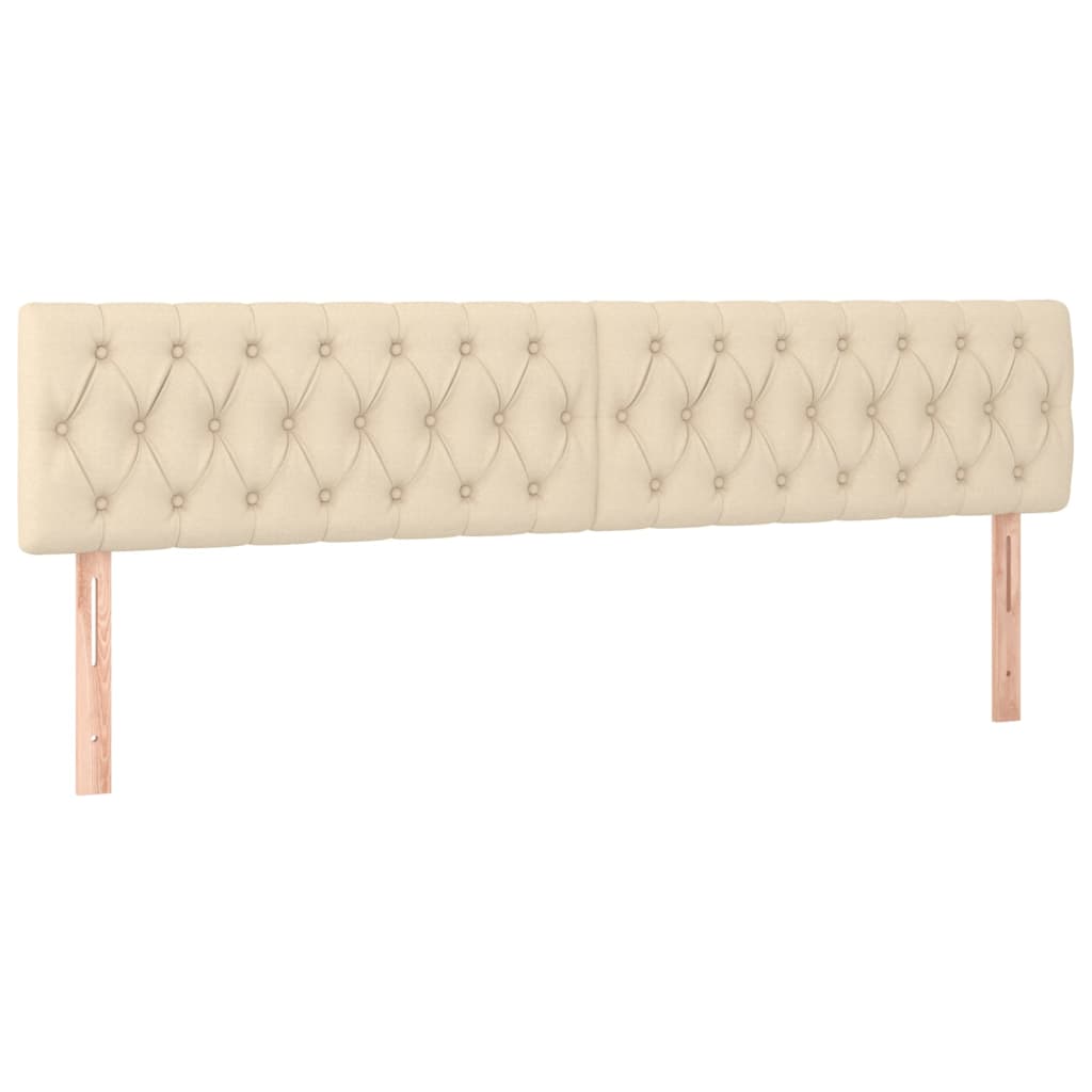 Giroletto a Molle con Materasso Crema 200x200 cm in Tessuto | homemem39