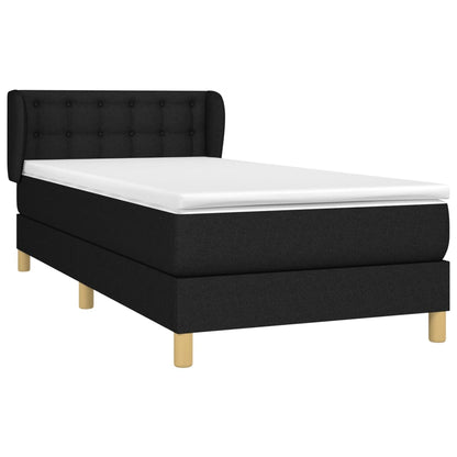 Giroletto a Molle con Materasso Nero 80x200 cm inTessuto | homemem39