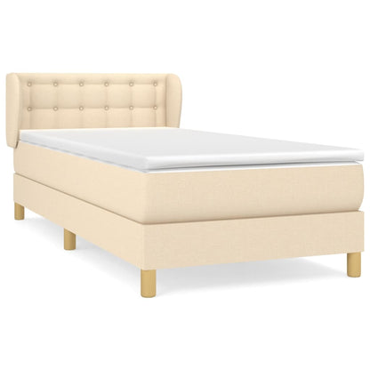Giroletto a Molle con Materasso Crema 80x200 cm inTessuto | homemem39