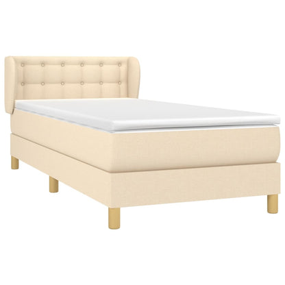 Giroletto a Molle con Materasso Crema 80x200 cm inTessuto | homemem39