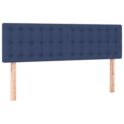 Giroletto a Molle con Materasso Blu 140x190 cm in Tessuto