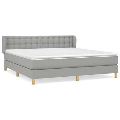 Giroletto a Molle con Materasso Grigio Chiaro160x200 cm Tessuto | homemem39