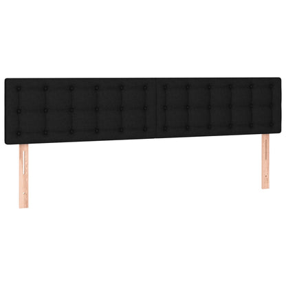 Spring bed frame with black mattress 160x200 cm in fabric