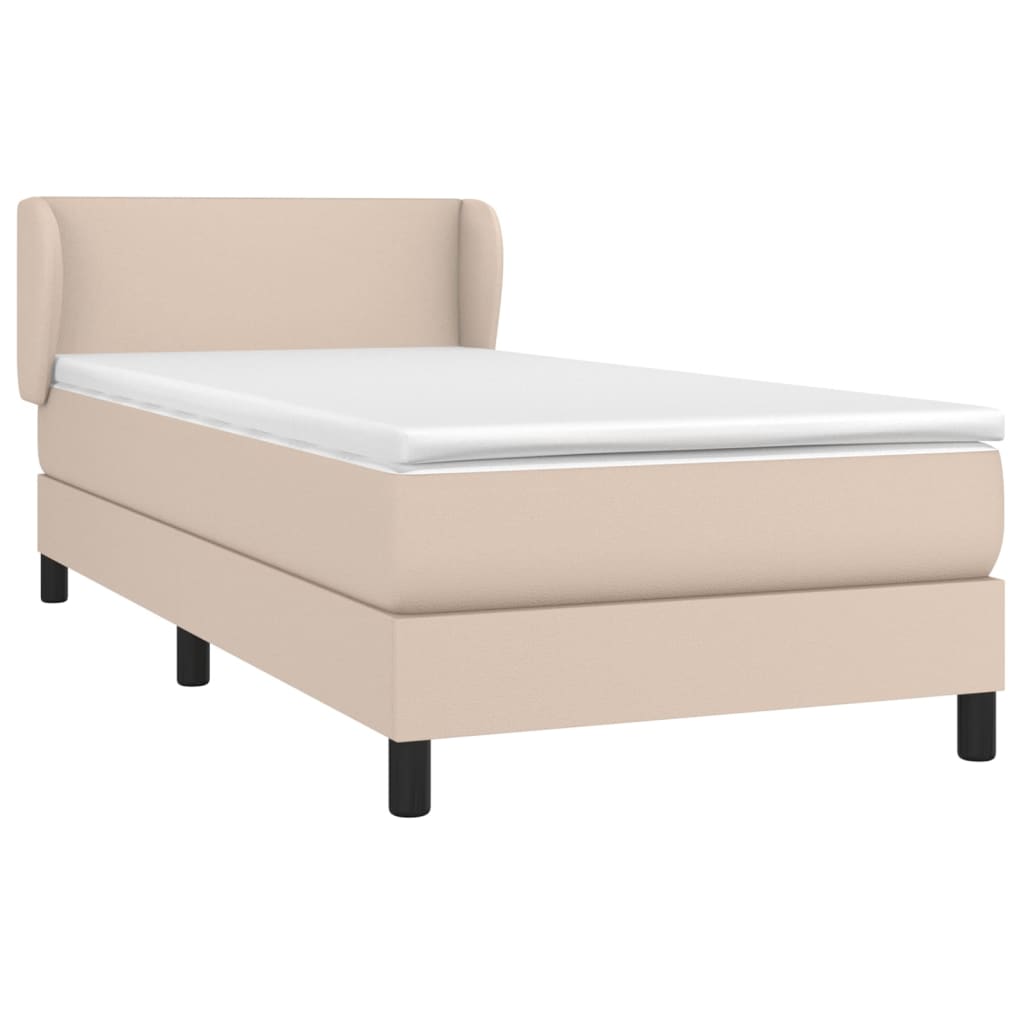 Giroletto a Molle con Materasso Cappuccino 100x200cm Similpelle | homemem39