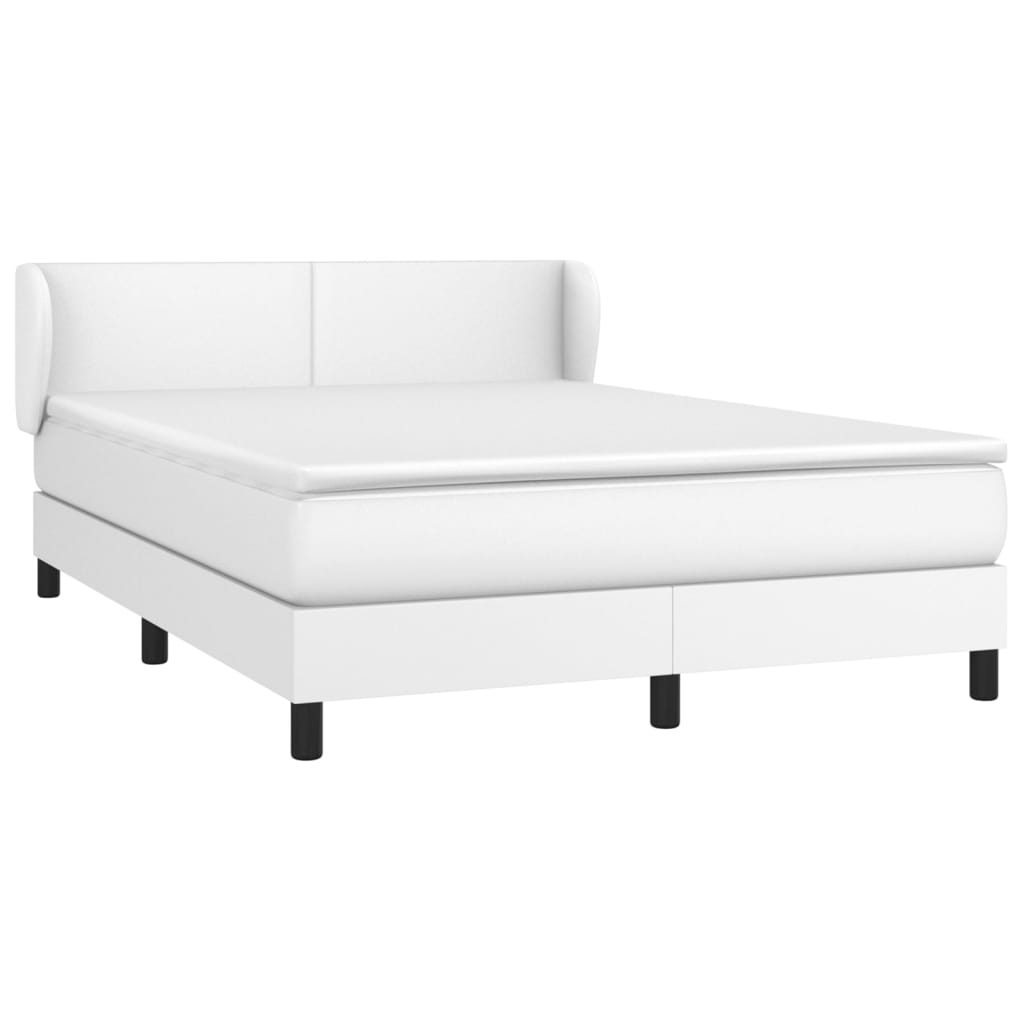 Giroletto a Molle con Materasso Bianco 140x190 cm in Similpelle | homemem39