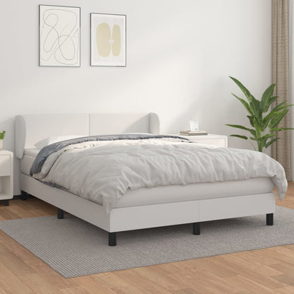 Giroletto a Molle con Materasso Bianco 140x190 cm in Similpelle | homemem39