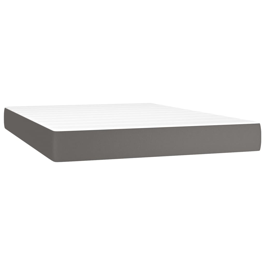 Giroletto a Molle con Materasso Grigio 140x190 cm in Similpelle | homemem39