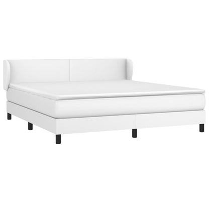 Giroletto a Molle con Materasso Bianco 160x200 cm in Similpelle | homemem39