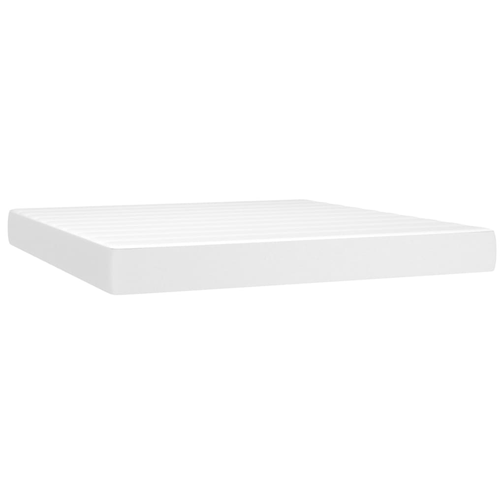 Giroletto a Molle con Materasso Bianco 160x200 cm in Similpelle | homemem39