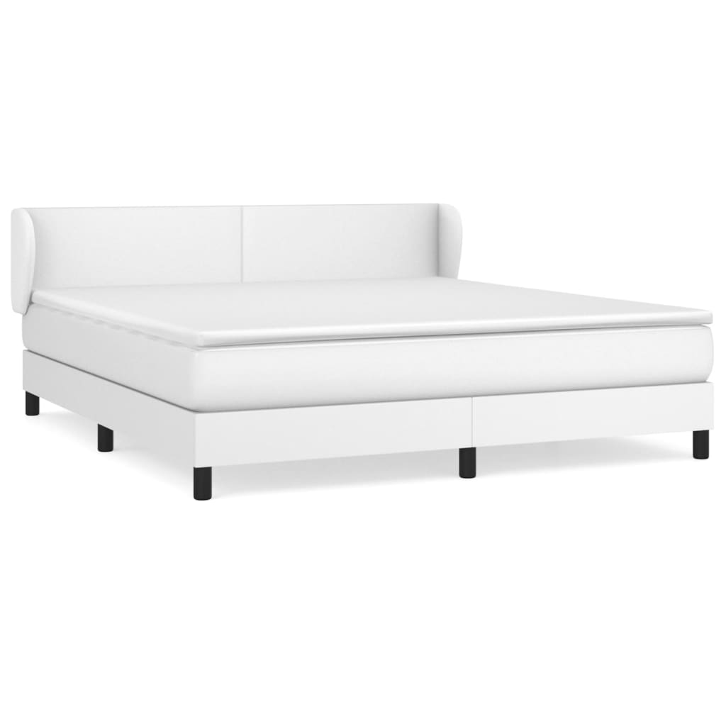 Giroletto a Molle con Materasso Bianco 180x200 cm in Similpelle | homemem39