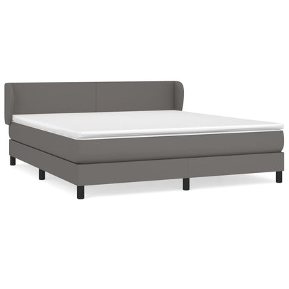 Giroletto a Molle con Materasso Grgio 180x200 cm in Similpelle | homemem39