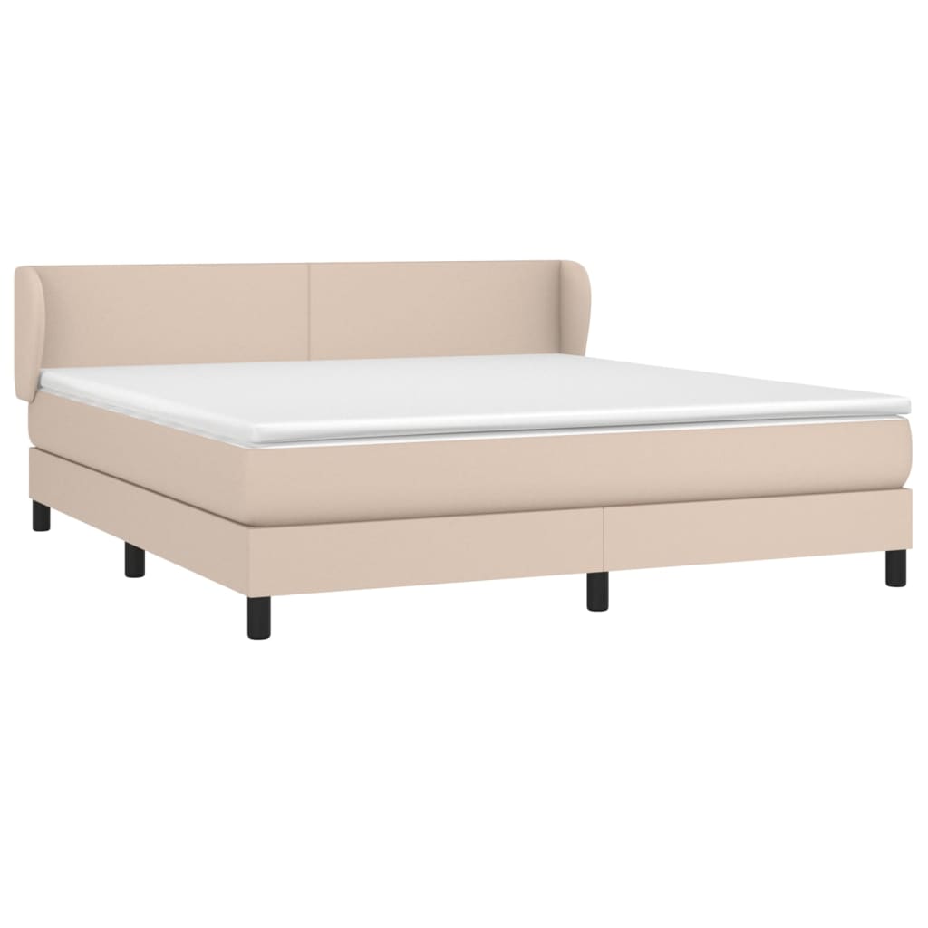 Giroletto a Molle con Materasso Cappuccino 180x200cm Similpelle
