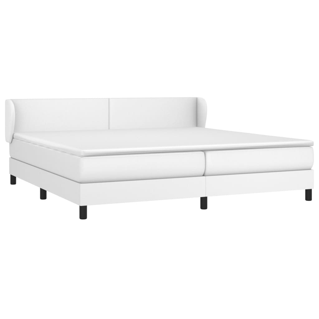 Giroletto a Molle con Materasso Bianco 200x200cm in Similpelle | homemem39