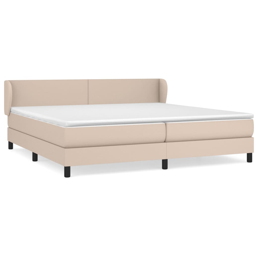 Giroletto a Molle con Materasso Cappuccino 200x200cm Similpelle | homemem39