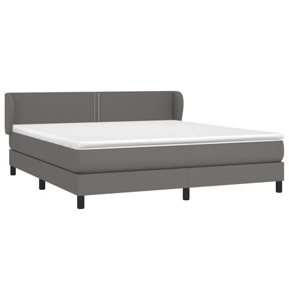 Giroletto a Molle con Materasso Grgio 180x200 cm in Similpelle | homemem39
