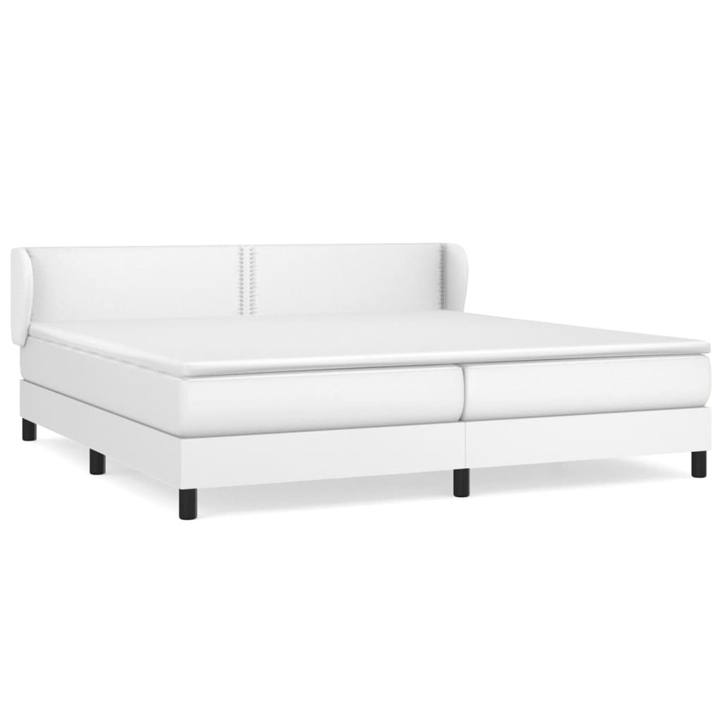 Giroletto a Molle con Materasso Bianco 200x200cm in Similpelle | homemem39