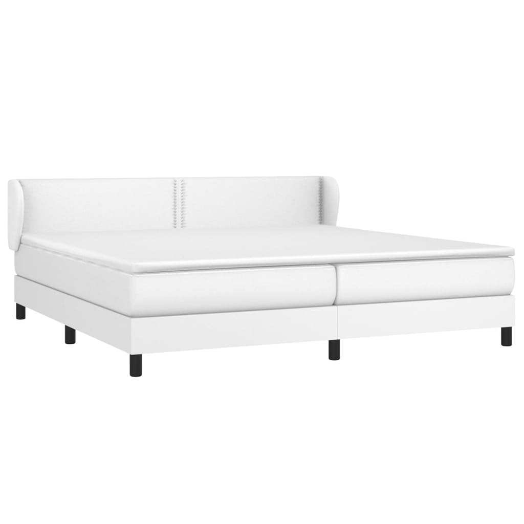 Giroletto a Molle con Materasso Bianco 200x200cm in Similpelle | homemem39