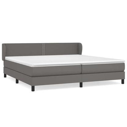 Giroletto a Molle con Materasso Grgio 200x200 cm in Similpelle | homemem39