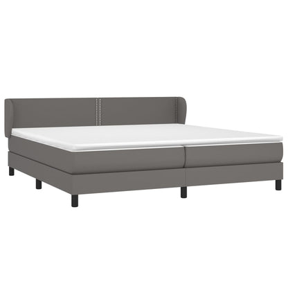 Giroletto a Molle con Materasso Grgio 200x200 cm in Similpelle | homemem39