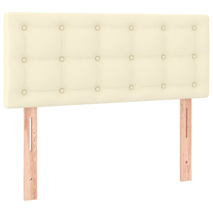 Giroletto a Molle con Materasso Crema 80x200 cm in Similpelle | homemem39