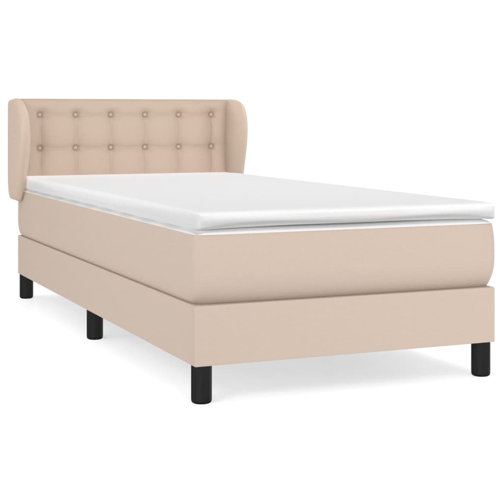 Giroletto a Molle con Materasso Cappuccino 80x200 cm Similpelle | homemem39