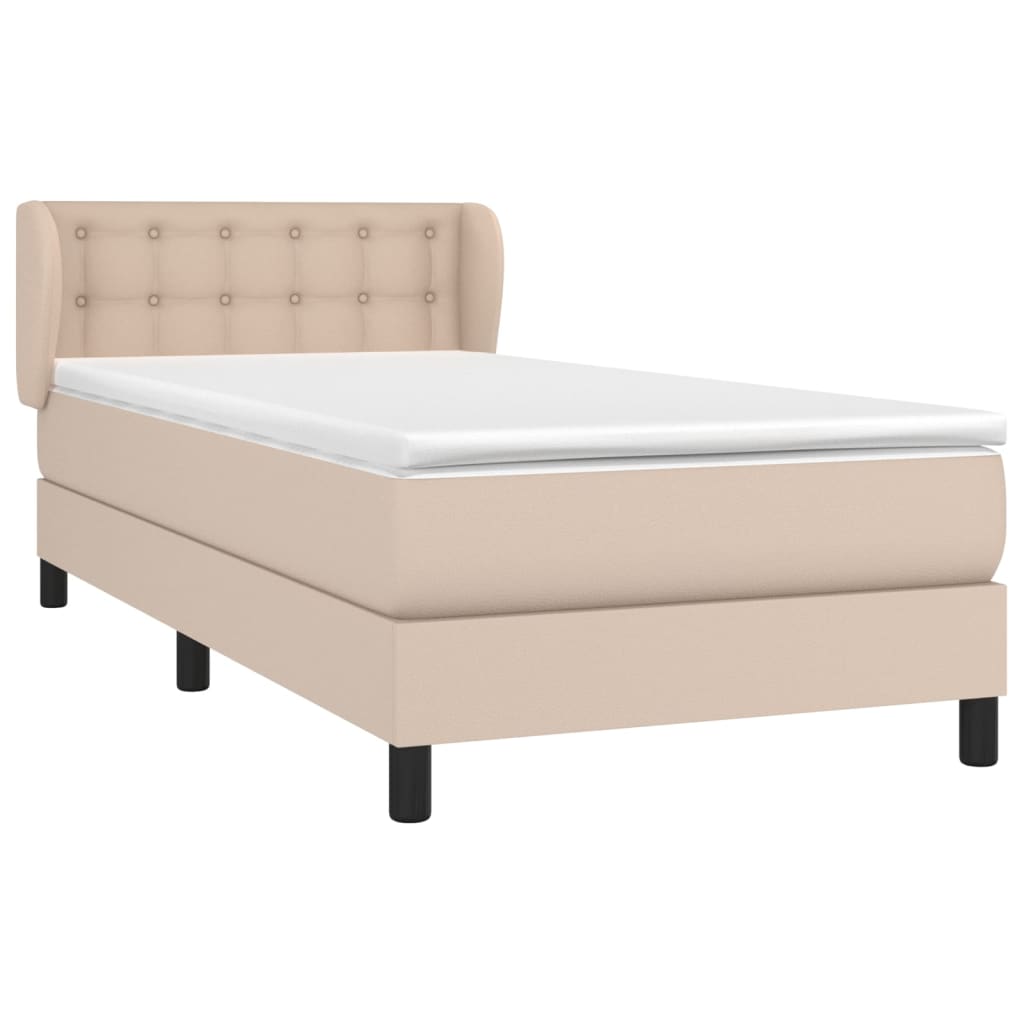 Giroletto a Molle con Materasso Cappuccino 80x200 cm Similpelle | homemem39