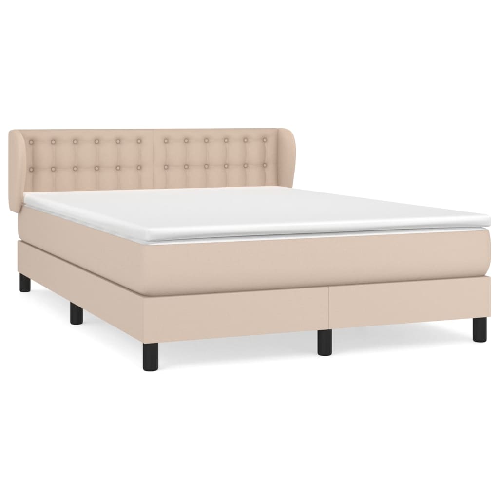 Giroletto a Molle con Materasso Cappuccino 140x190cm Similpelle | homemem39