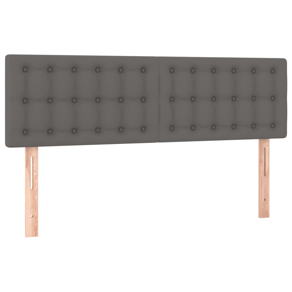 Giroletto a Molle con Materasso Grigio 140x200 cm in Similpelle | homemem39