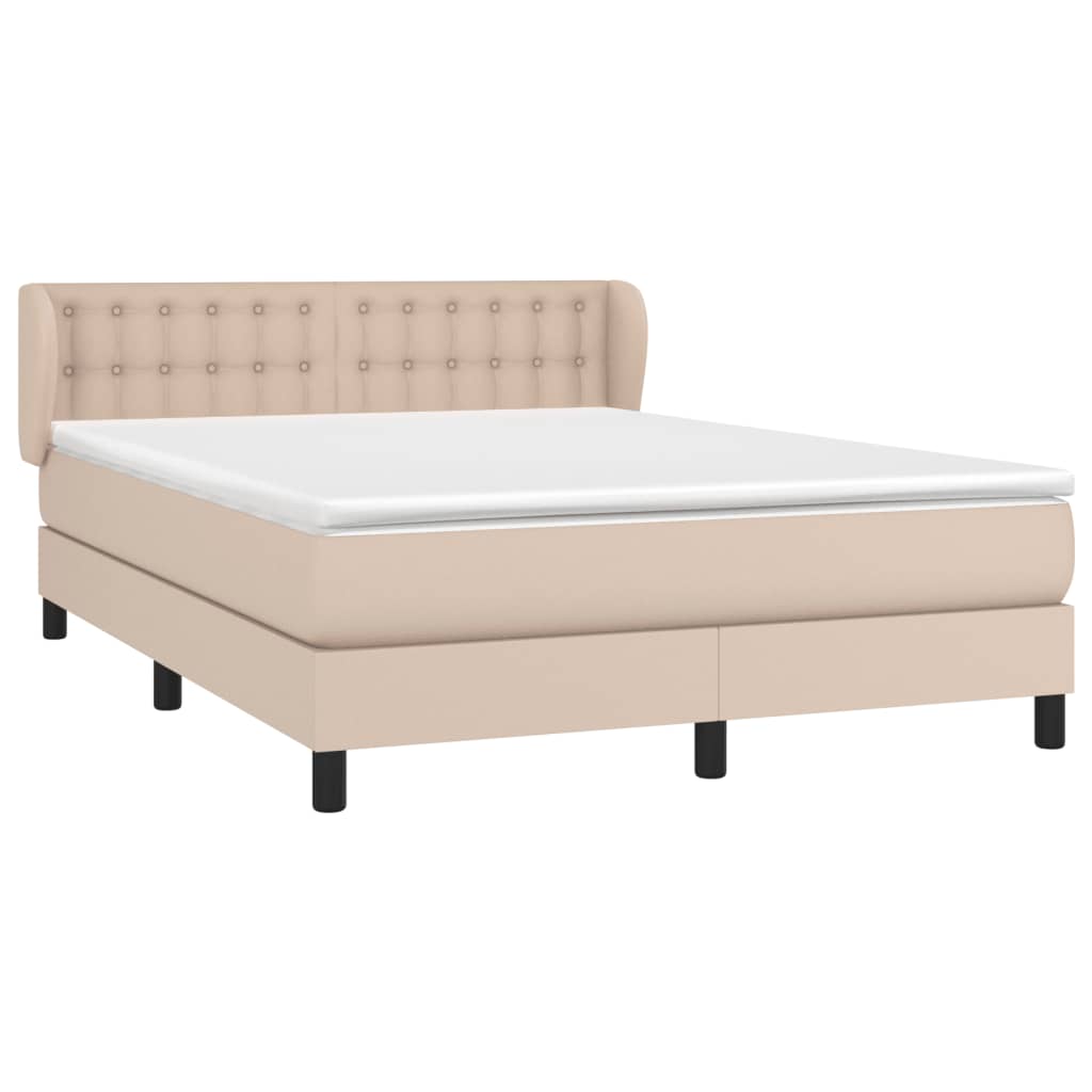 Giroletto a Molle con Materasso Cappuccino 140x200cm Similpelle