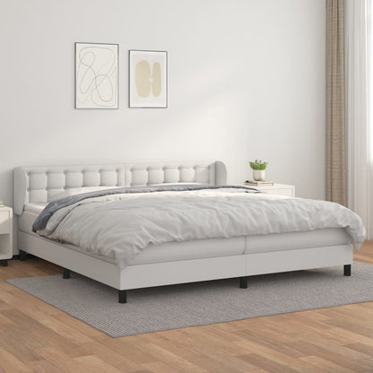 Giroletto a Molle con Materasso Bianco 200x200cm in Similpelle | homemem39