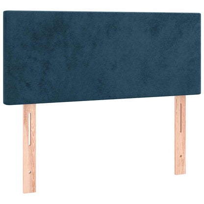 Giroletto a Molle con Materasso Blu Scuro 80x200 cm in Velluto