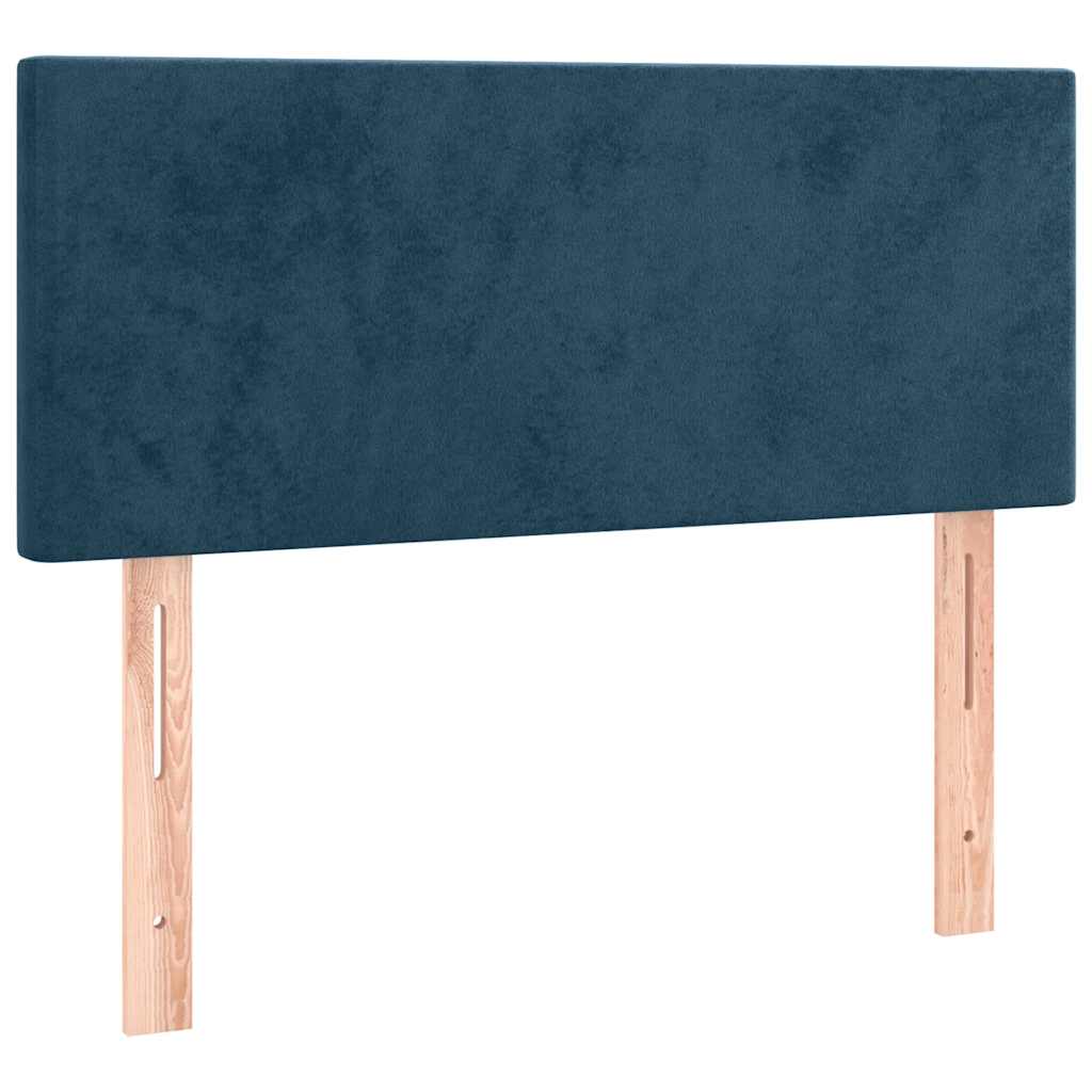 Giroletto a Molle con Materasso Blu Scuro 100x200 cm in Velluto | homemem39