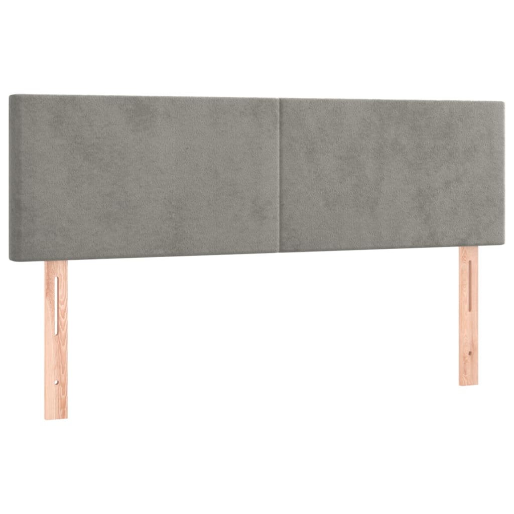 Giroletto a Molle con Materasso Grigio Chiaro 140x200cm Velluto | homemem39