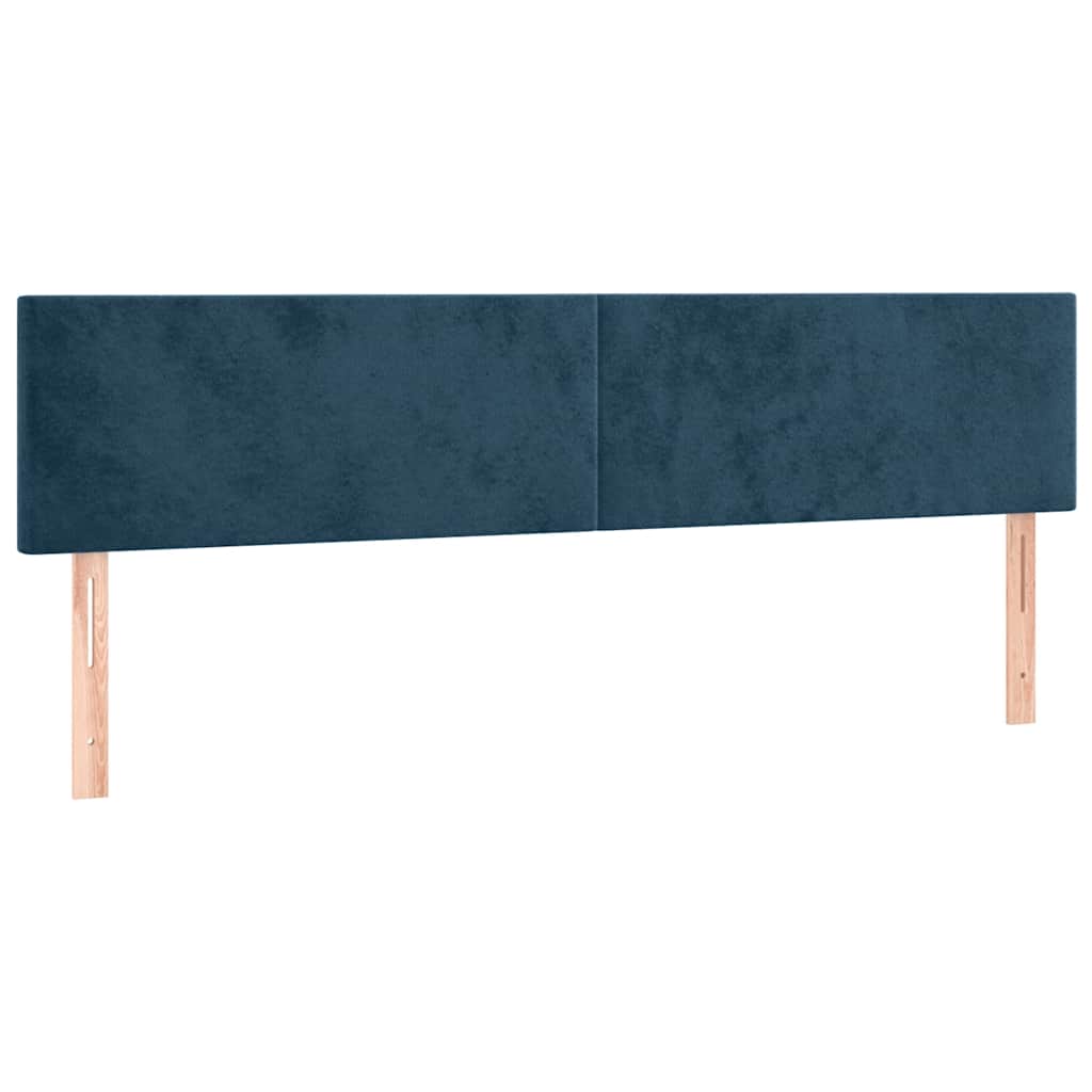 Giroletto a Molle con Materasso Blu Scuro 160x200 cm in Velluto | homemem39