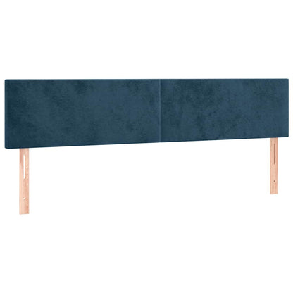 Giroletto a Molle con Materasso Blu Scuro 160x200 cm in Velluto | homemem39