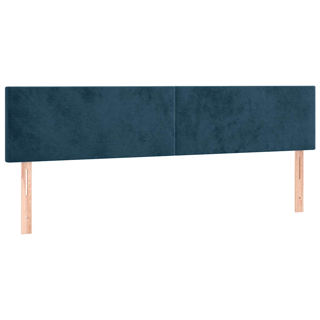 Giroletto a Molle con Materasso Blu Scuro 200x200 cm in Velluto | homemem39